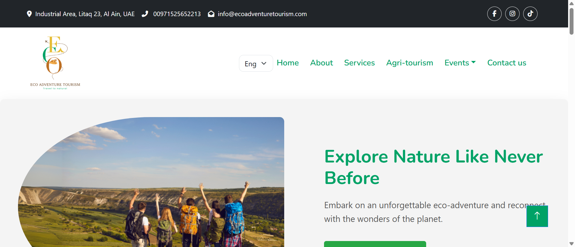 Eco Adventure Tourism website preview