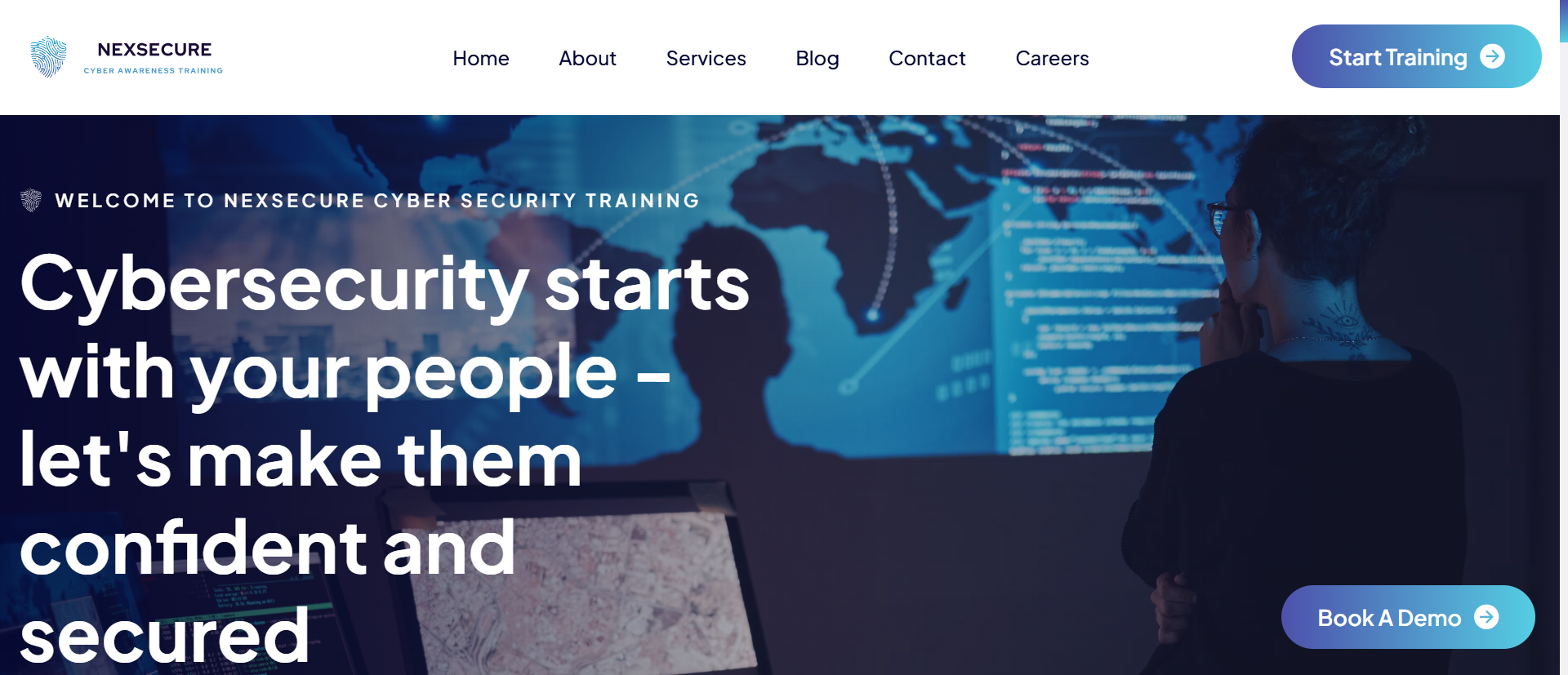 NexSecure cybersecurity training platform preview